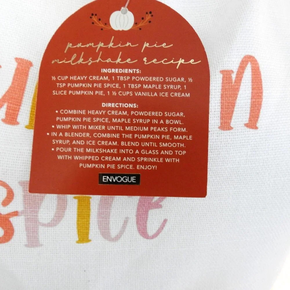 NWT Envogue Thanksgiving Apron 100% Cotton